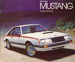 Publicité pour une Ford Mustang troisième génération